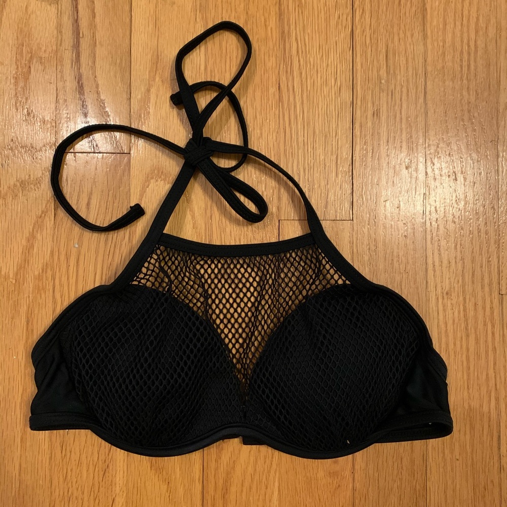 Mesh Overlay Bikini Top